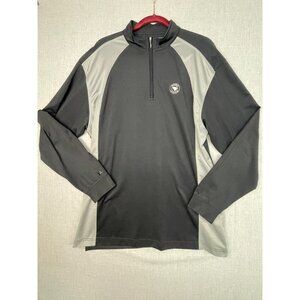 Greg Norman Surf Club Men's Black 1/4 Zip Play Dry Fit Stylish Jacket Size XL